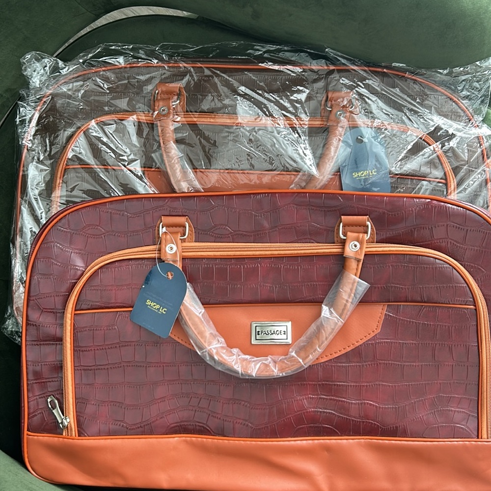 Pair of Passage Brown and Orange Travel Bag
